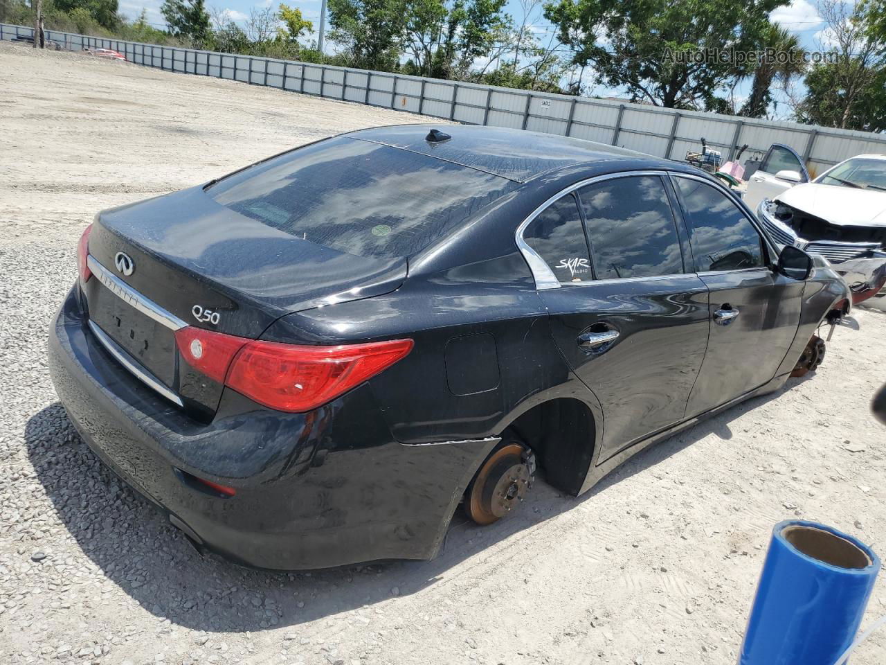 2014 Infiniti Q50 Base Black vin: JN1BV7AP5EM686425