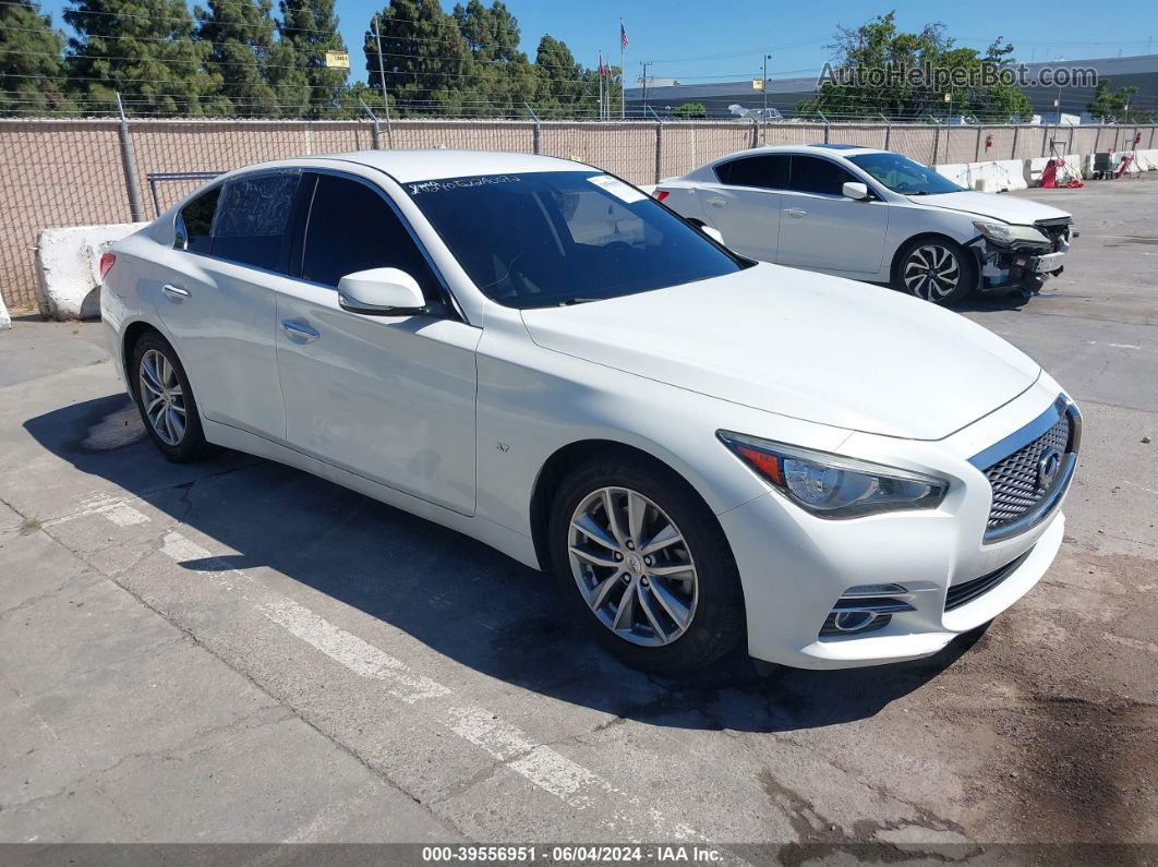 2015 Infiniti Q50   White vin: JN1BV7AP5FM331028