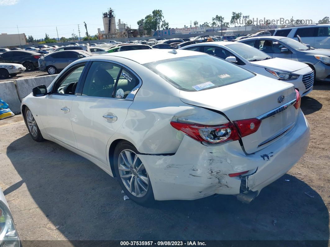 2015 Infiniti Q50 Premium White vin: JN1BV7AP5FM338433