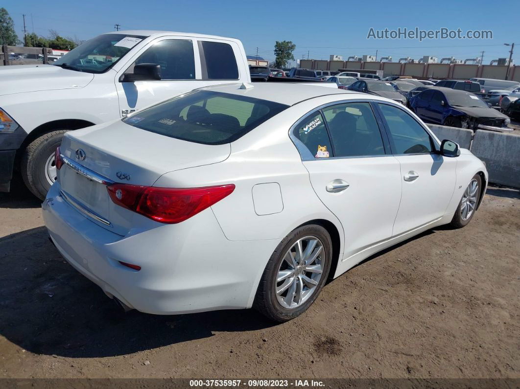 2015 Infiniti Q50 Premium White vin: JN1BV7AP5FM338433