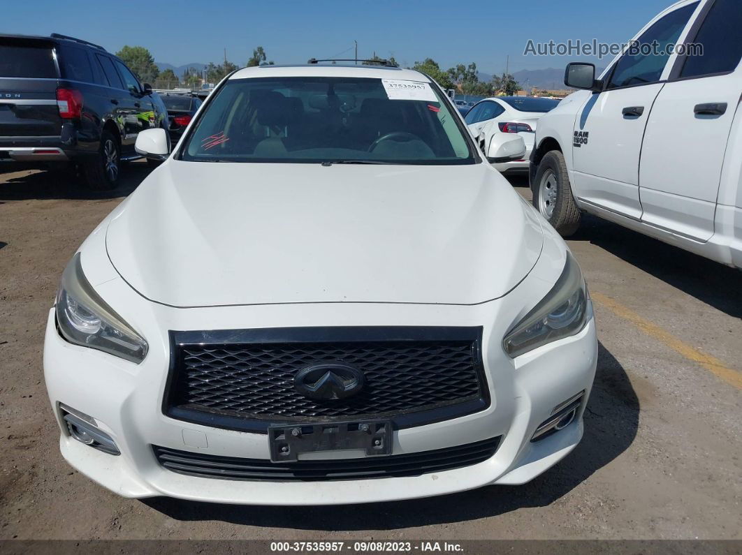 2015 Infiniti Q50 Premium White vin: JN1BV7AP5FM338433