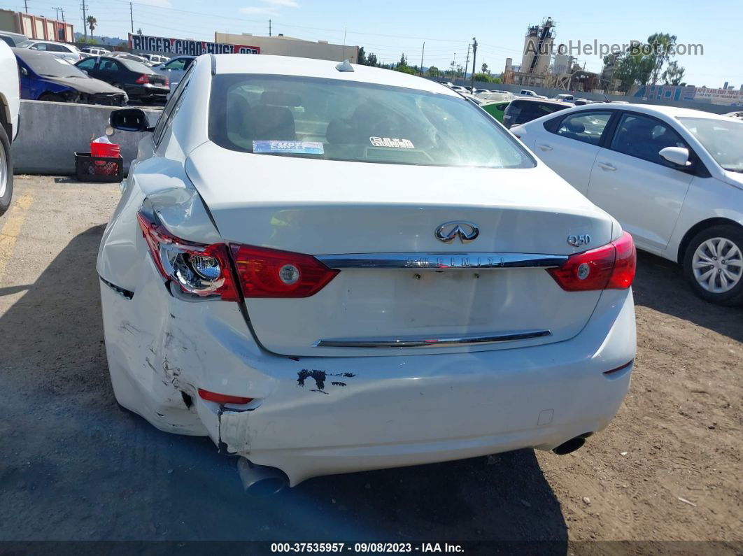 2015 Infiniti Q50 Premium White vin: JN1BV7AP5FM338433