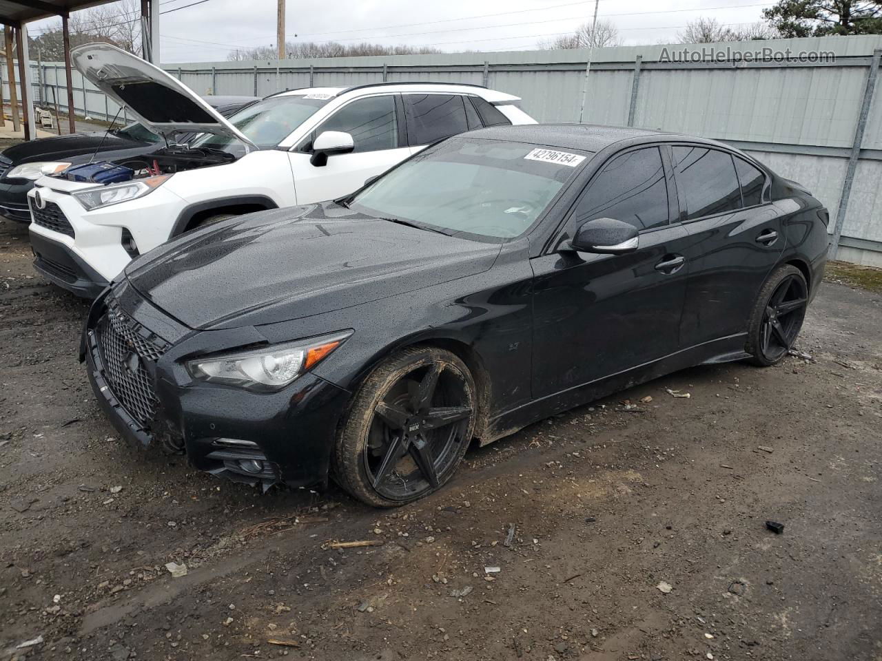 2015 Infiniti Q50 Base Black vin: JN1BV7AP5FM338576