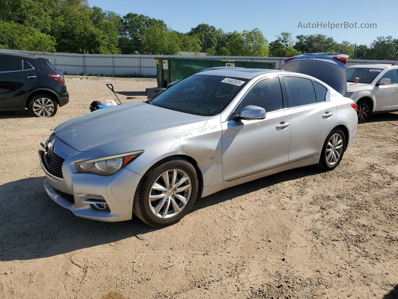 2015 Infiniti Q50 Base Silver vin: JN1BV7AP5FM341591