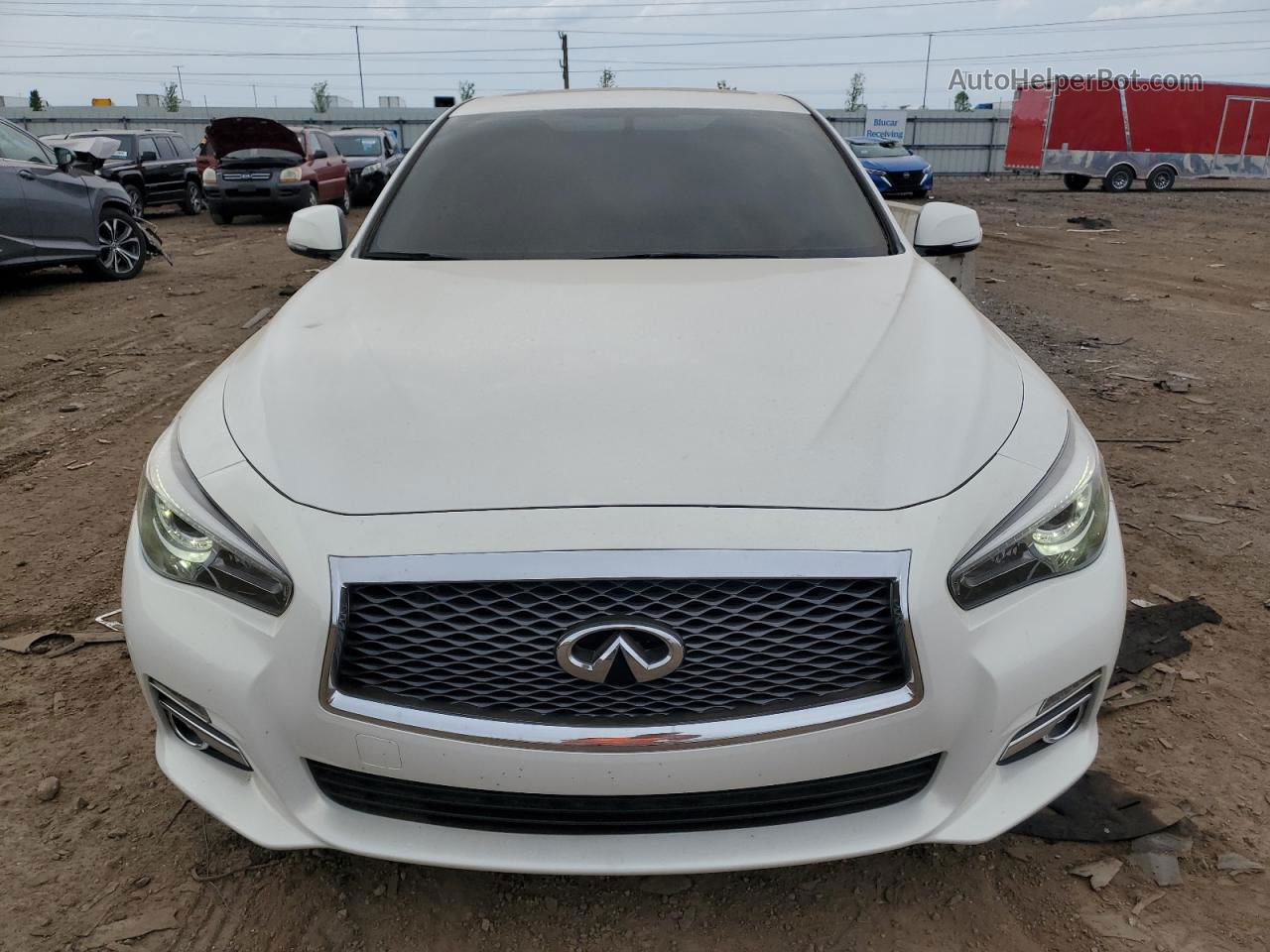 2015 Infiniti Q50 Base White vin: JN1BV7AP5FM343325