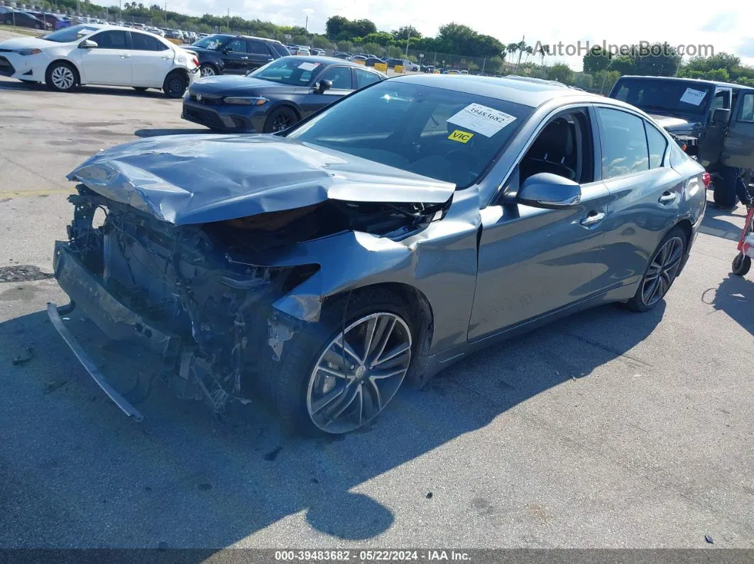 2015 Infiniti Q50 Sport Gray vin: JN1BV7AP5FM343681