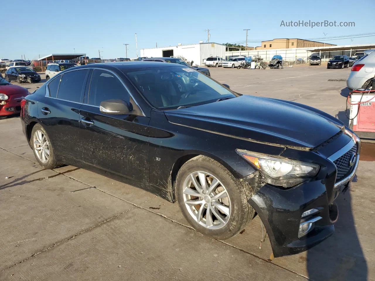 2015 Infiniti Q50 Base Black vin: JN1BV7AP5FM346385