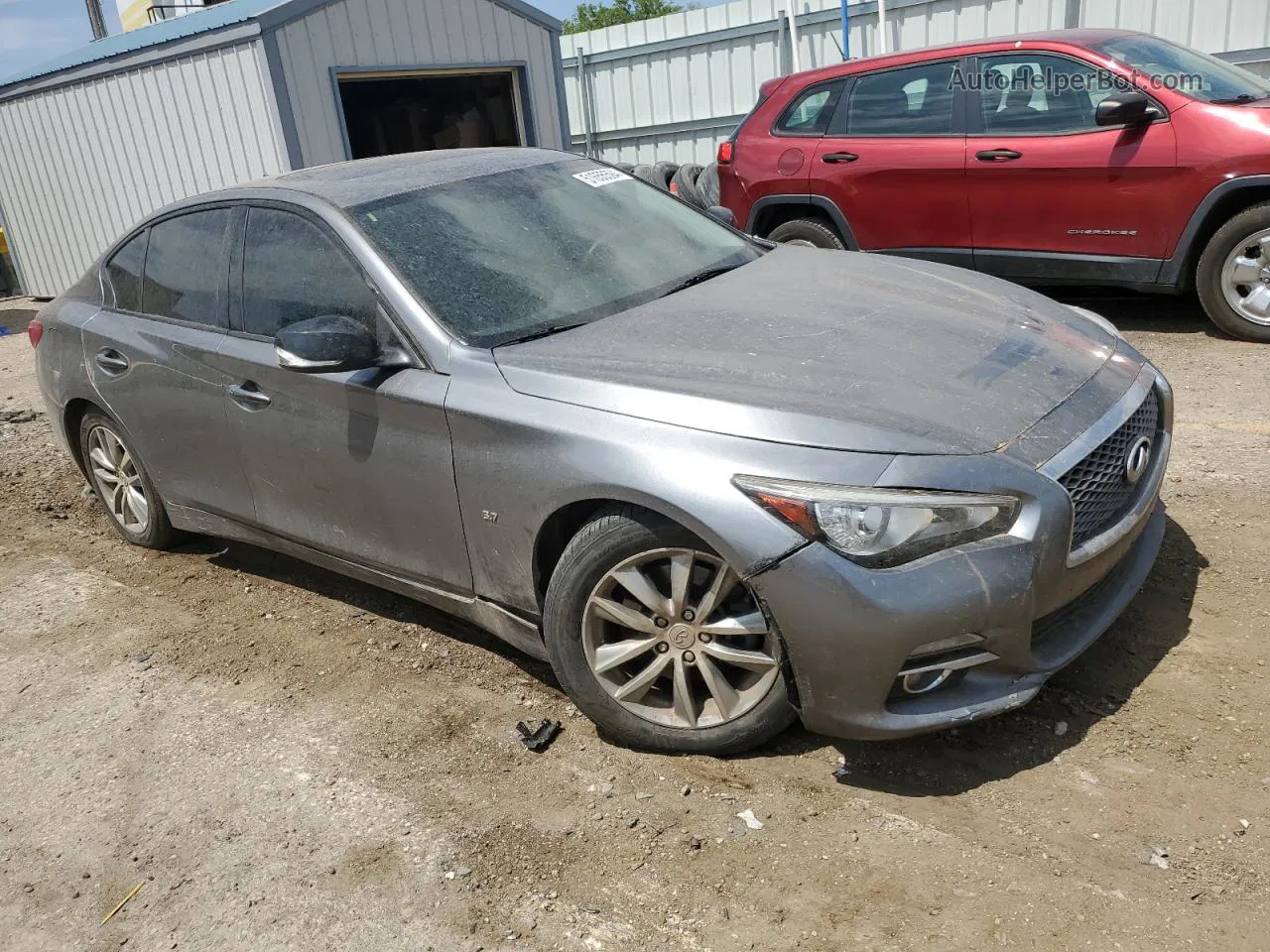 2015 Infiniti Q50 Base Серебряный vin: JN1BV7AP5FM347973