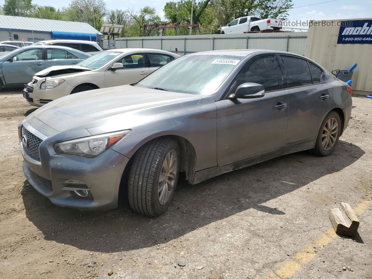 2015 Infiniti Q50 Base Серебряный vin: JN1BV7AP5FM347973