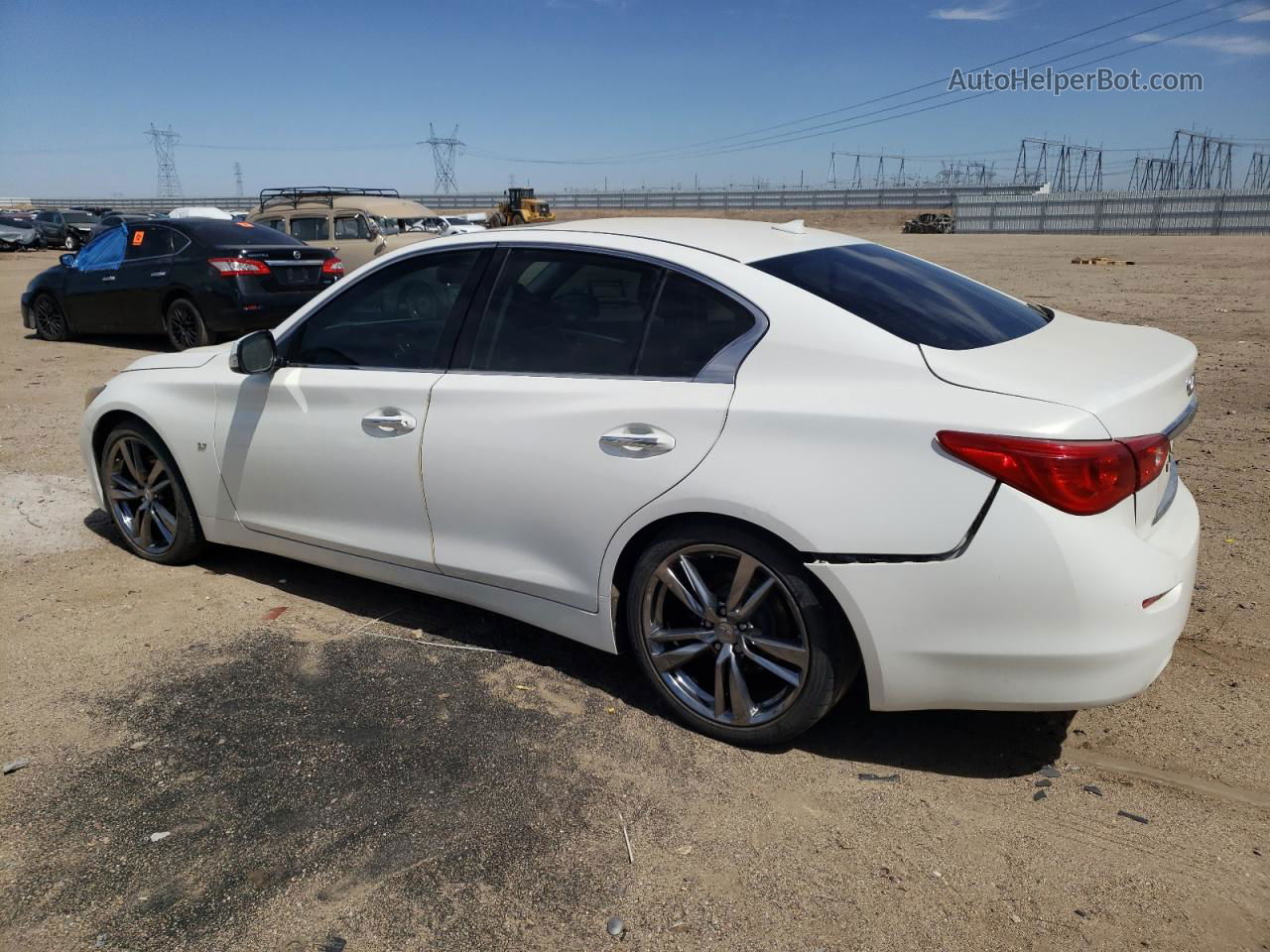 2015 Infiniti Q50 Base White vin: JN1BV7AP5FM351103