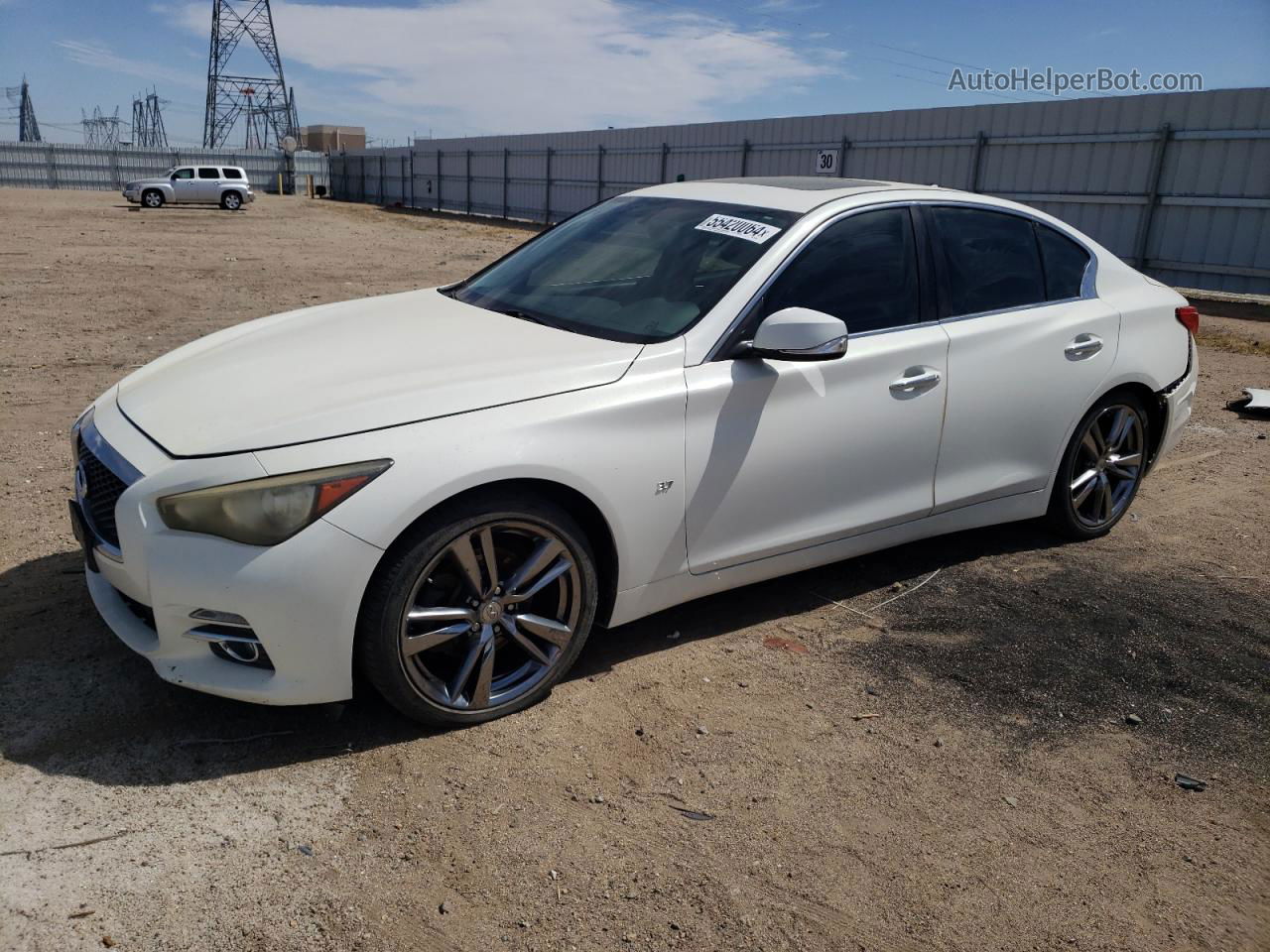 2015 Infiniti Q50 Base White vin: JN1BV7AP5FM351103