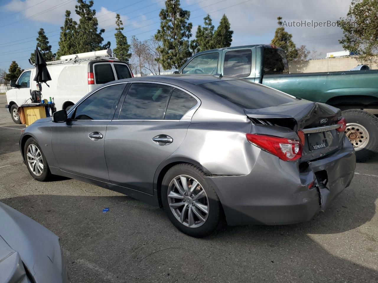 2015 Infiniti Q50 Base Gray vin: JN1BV7AP5FM351814