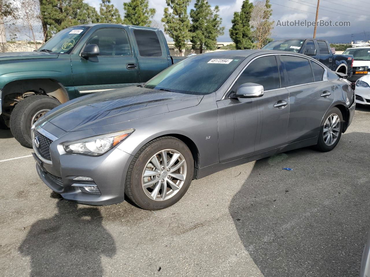 2015 Infiniti Q50 Base Gray vin: JN1BV7AP5FM351814