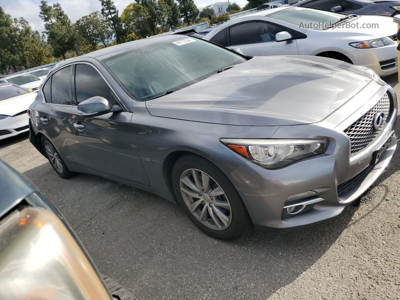 2015 Infiniti Q50 Base Gray vin: JN1BV7AP5FM351814