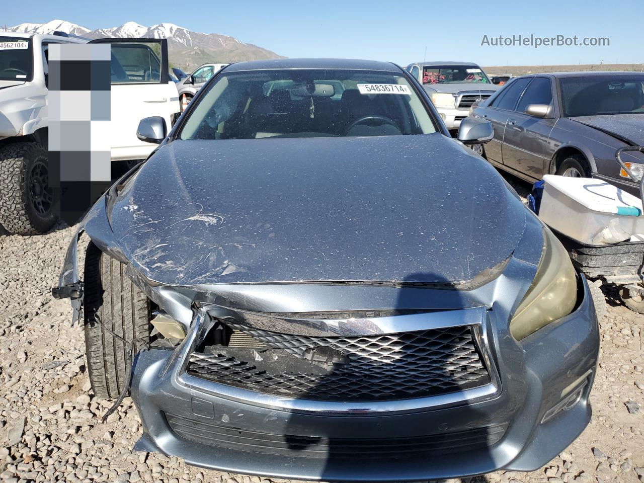 2014 Infiniti Q50 Base Gray vin: JN1BV7AP6EM673523