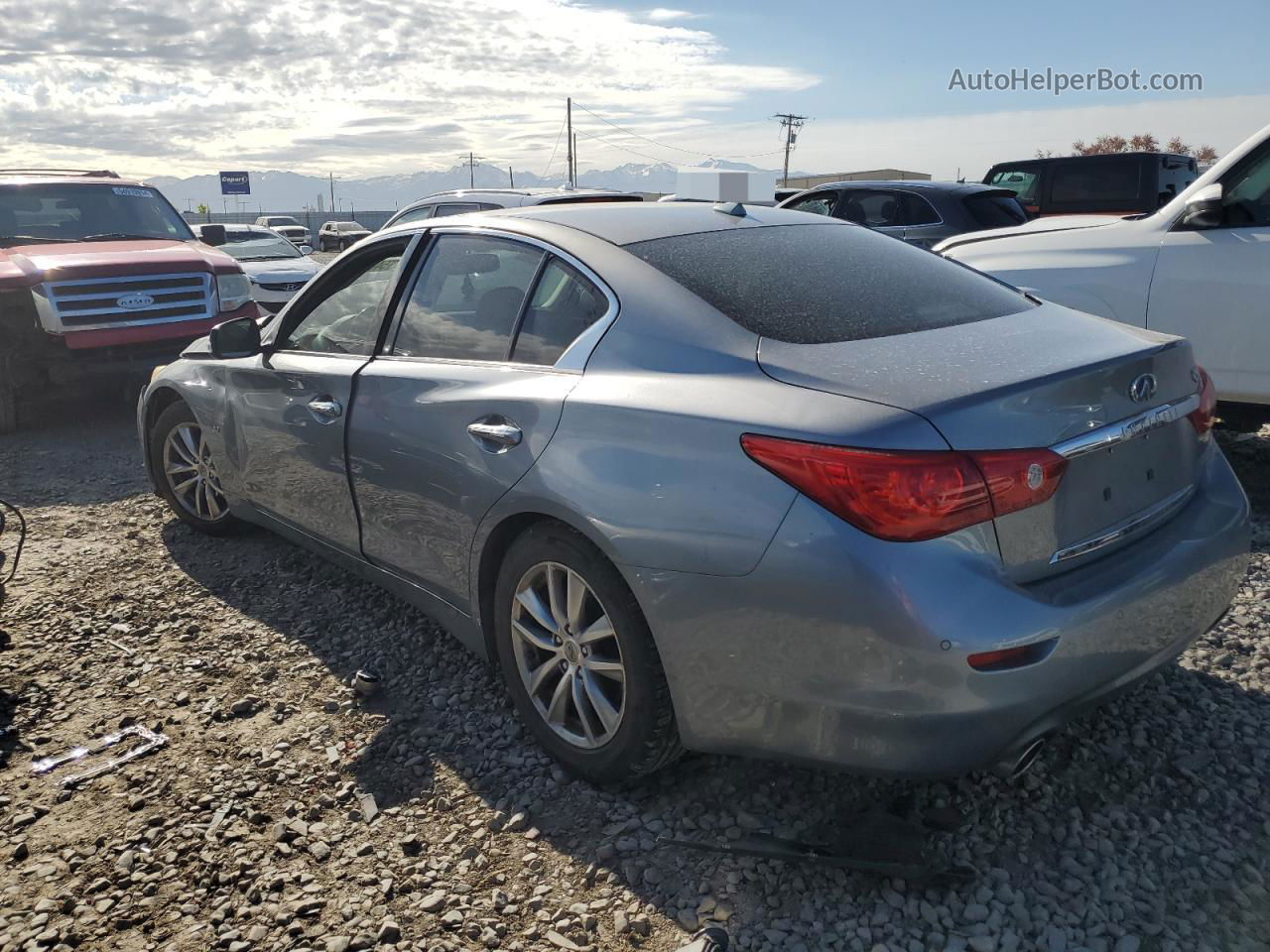 2014 Infiniti Q50 Base Gray vin: JN1BV7AP6EM673523