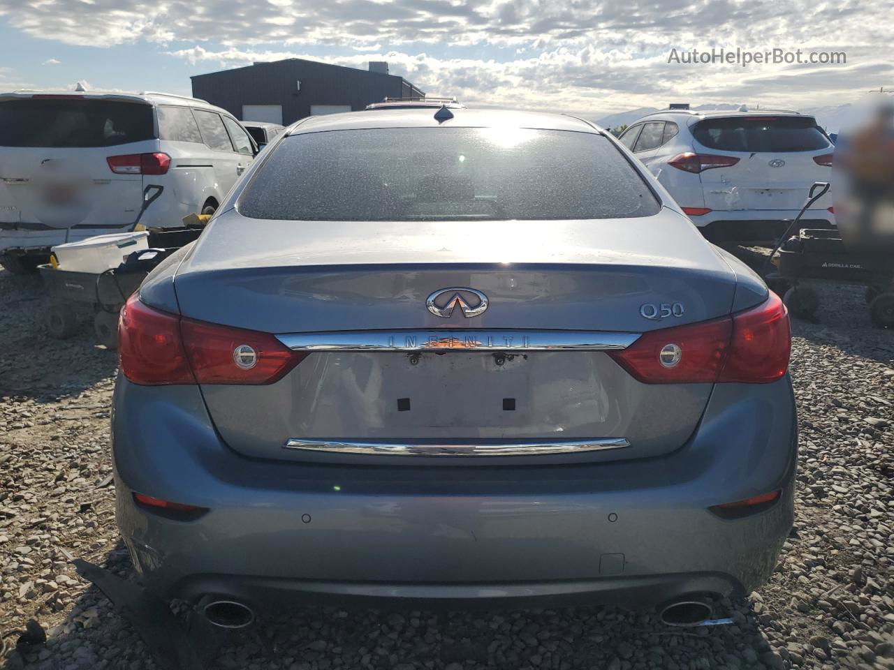 2014 Infiniti Q50 Base Gray vin: JN1BV7AP6EM673523