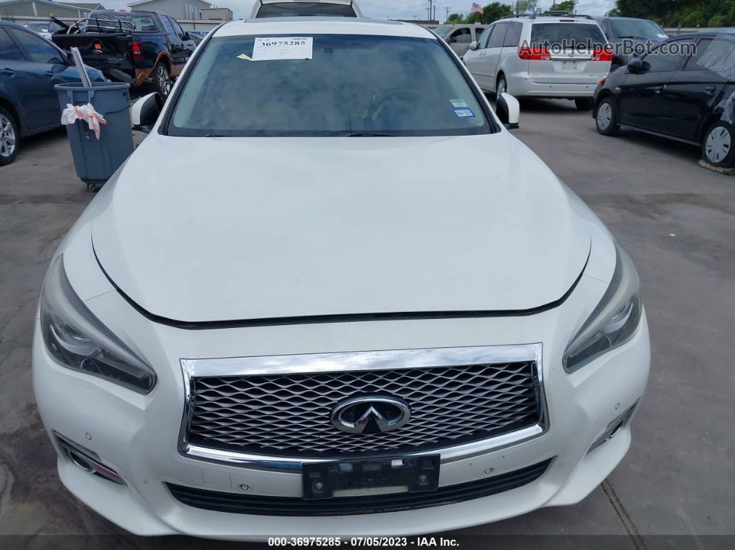 2014 Infiniti Q50 Premium White vin: JN1BV7AP6EM673599