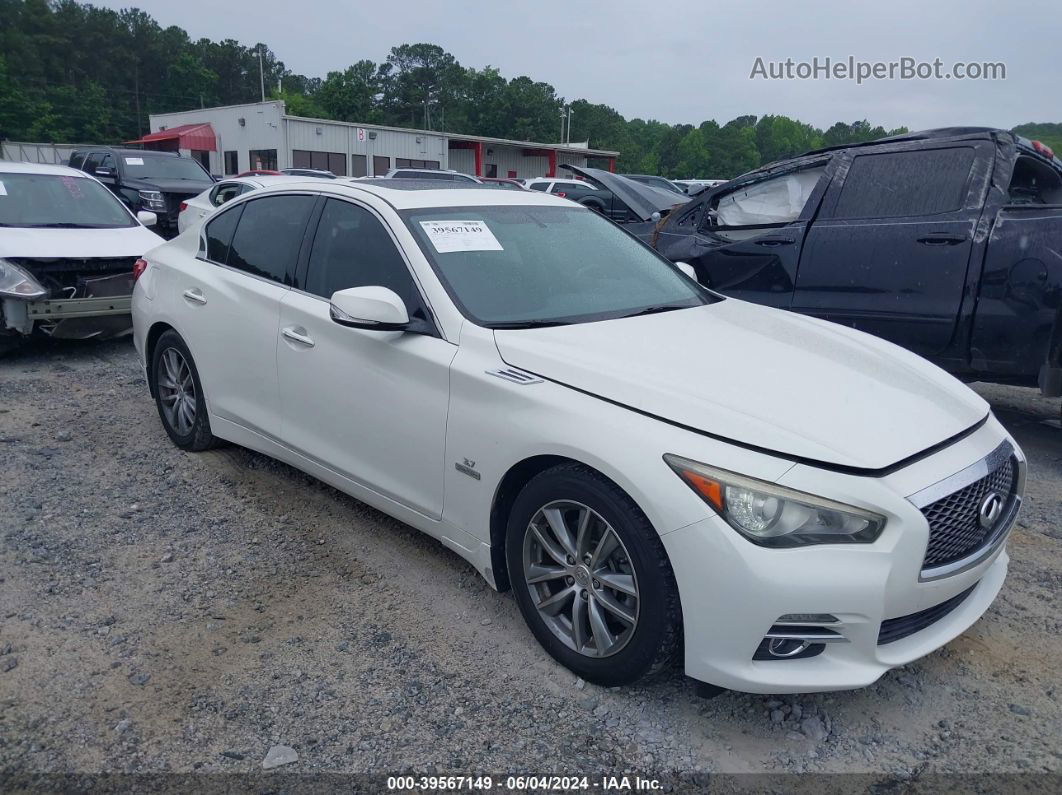 2014 Infiniti Q50   White vin: JN1BV7AP6EM675403