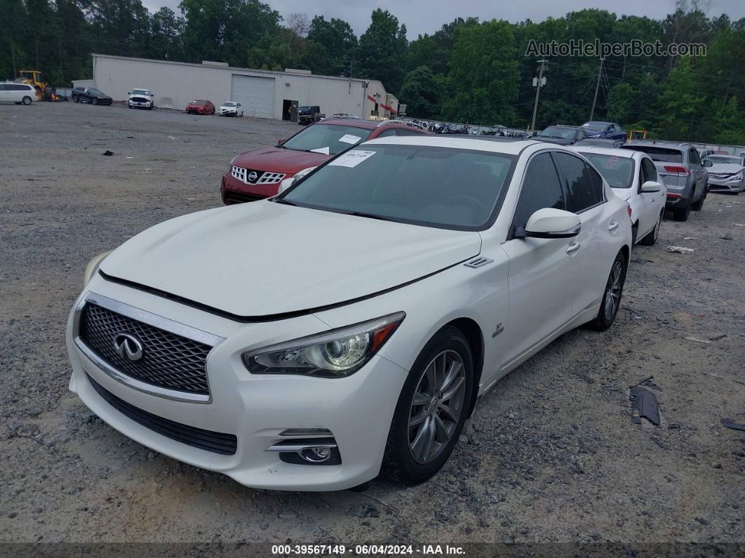 2014 Infiniti Q50   White vin: JN1BV7AP6EM675403