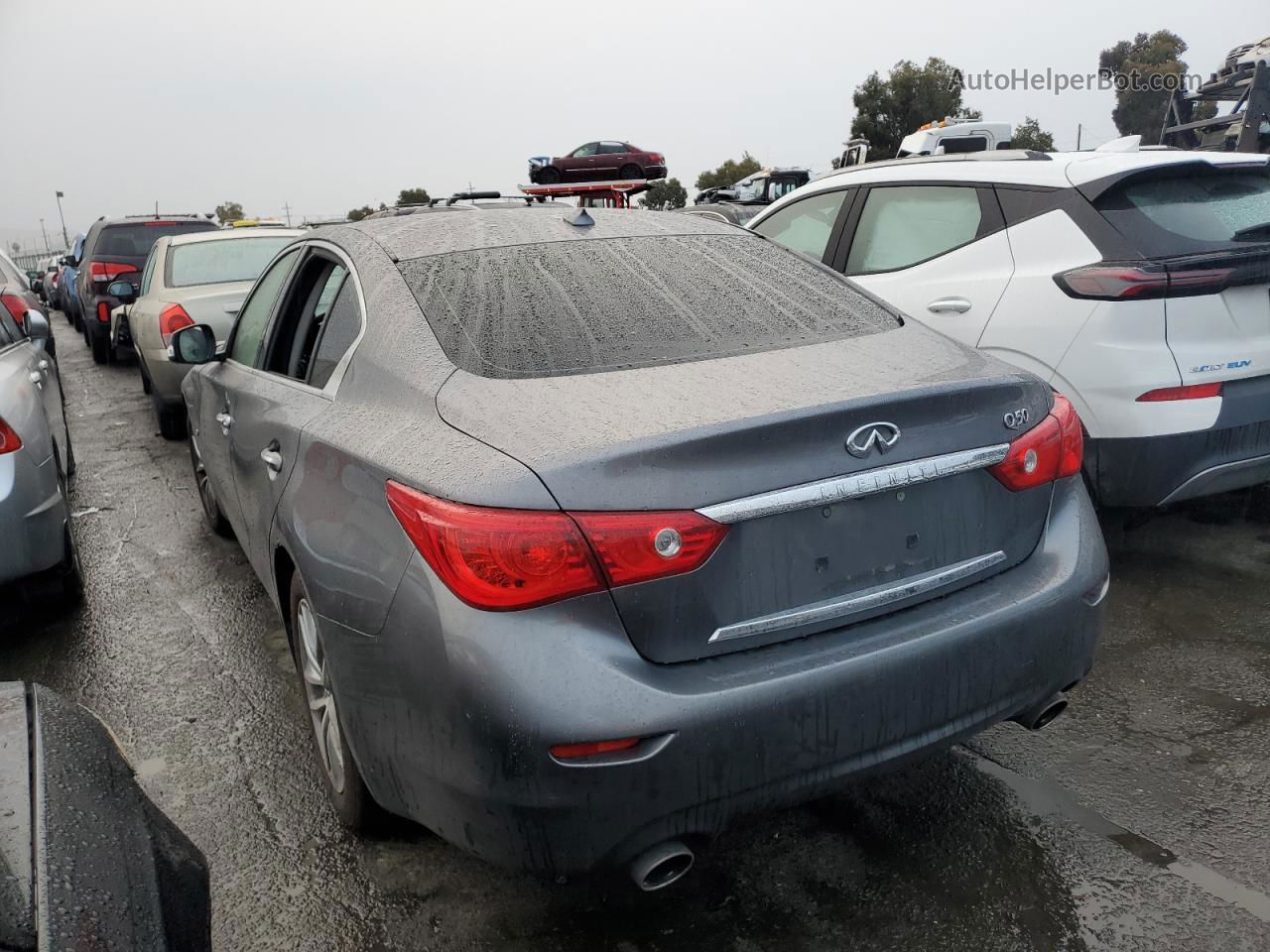 2014 Infiniti Q50 Base Gray vin: JN1BV7AP6EM677491