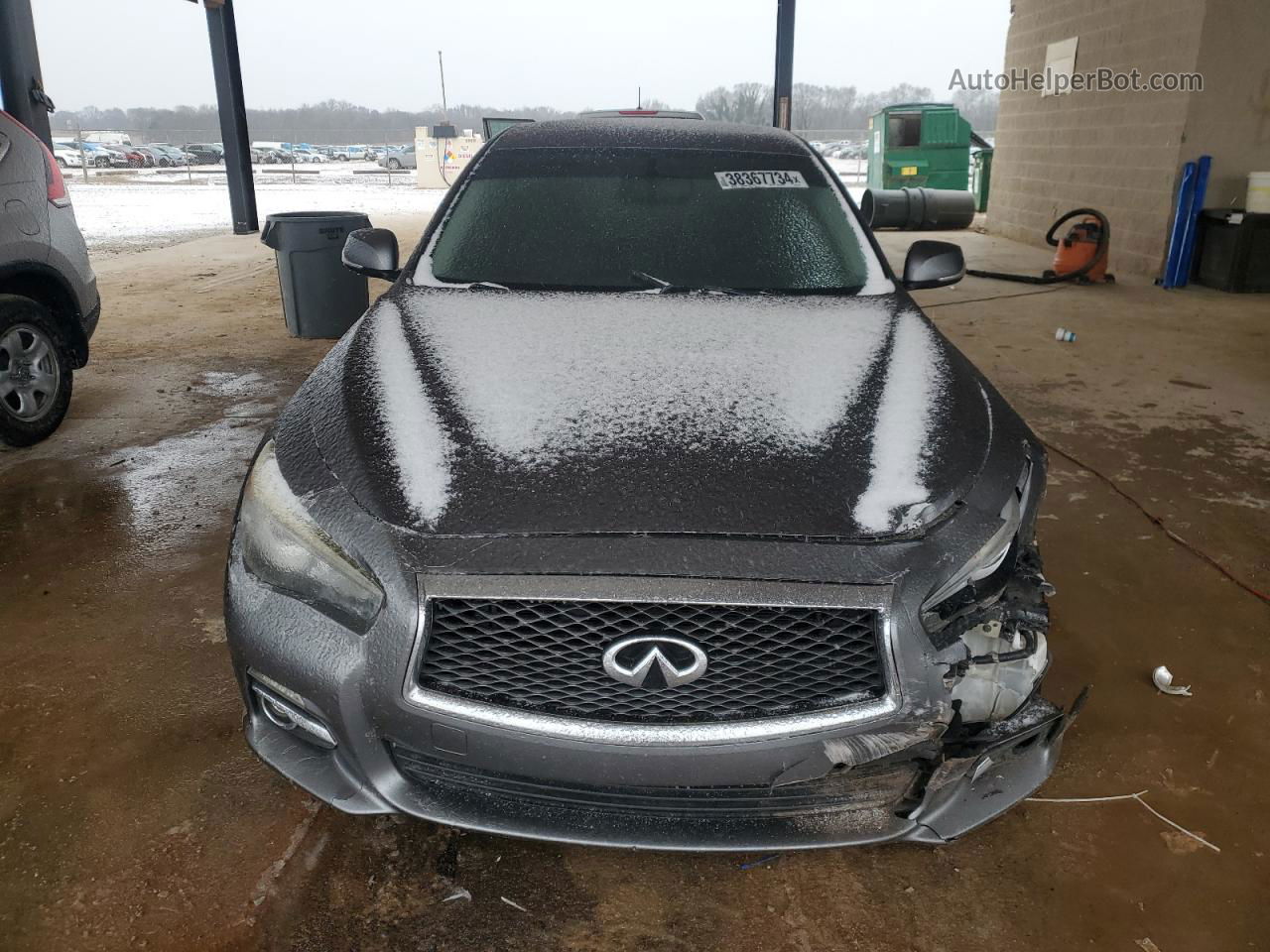 2014 Infiniti Q50 Base Gray vin: JN1BV7AP6EM680049