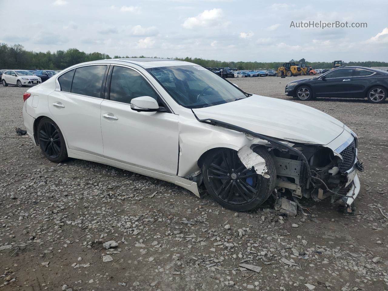 2014 Infiniti Q50 Base White vin: JN1BV7AP6EM681377