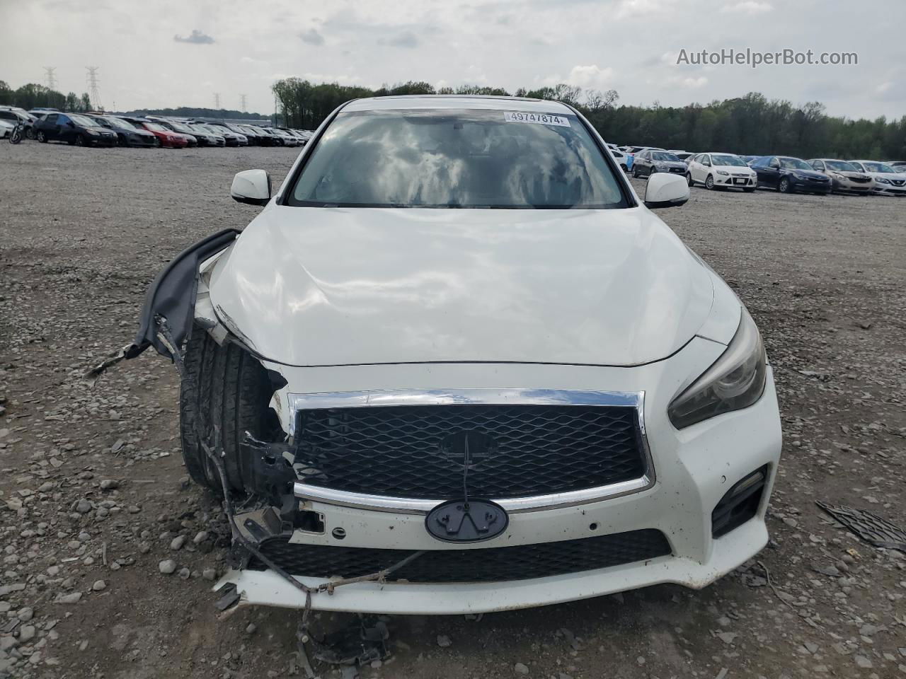 2014 Infiniti Q50 Base White vin: JN1BV7AP6EM681377