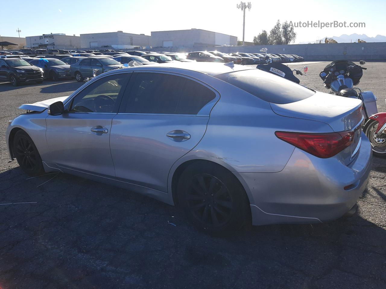 2014 Infiniti Q50 Base Серебряный vin: JN1BV7AP6EM682898