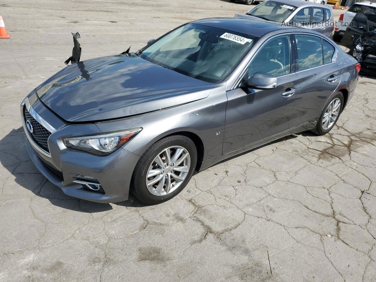 2014 Infiniti Q50 Base Gray vin: JN1BV7AP6EM686773