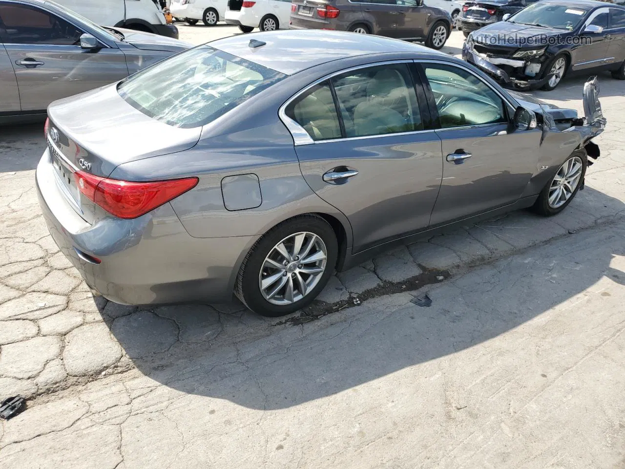 2014 Infiniti Q50 Base Gray vin: JN1BV7AP6EM686773