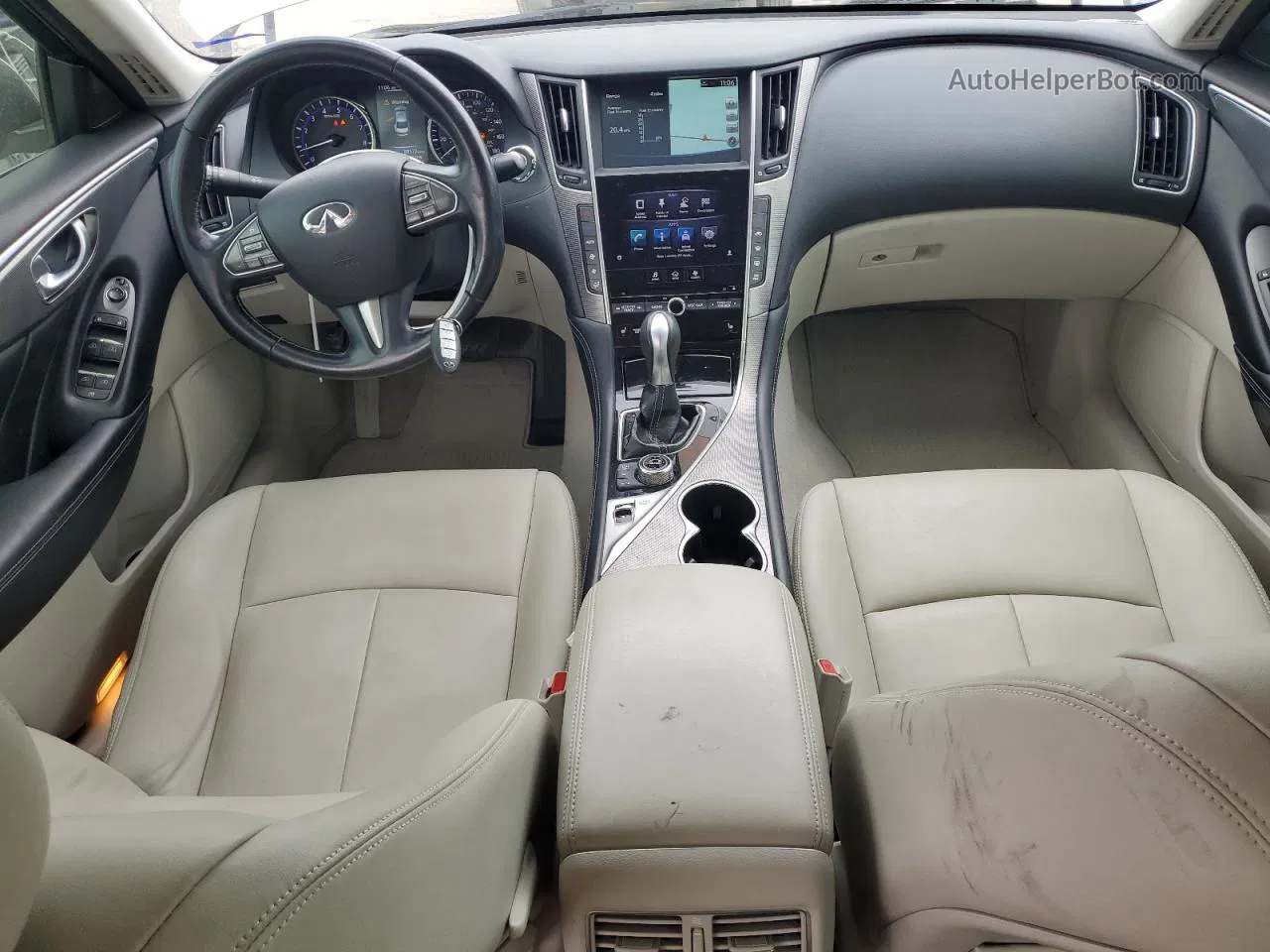 2014 Infiniti Q50 Base Серебряный vin: JN1BV7AP6EM690175