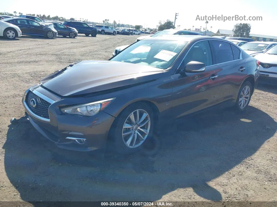 2014 Infiniti Q50 Premium Brown vin: JN1BV7AP6EM691052