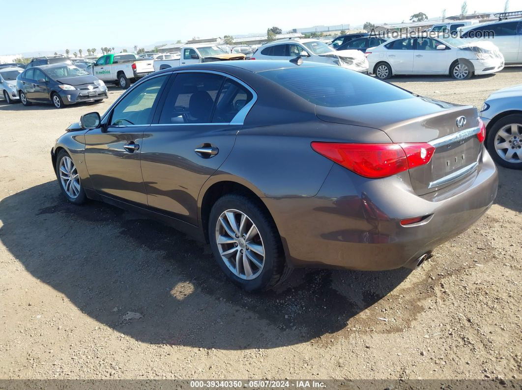 2014 Infiniti Q50 Premium Brown vin: JN1BV7AP6EM691052