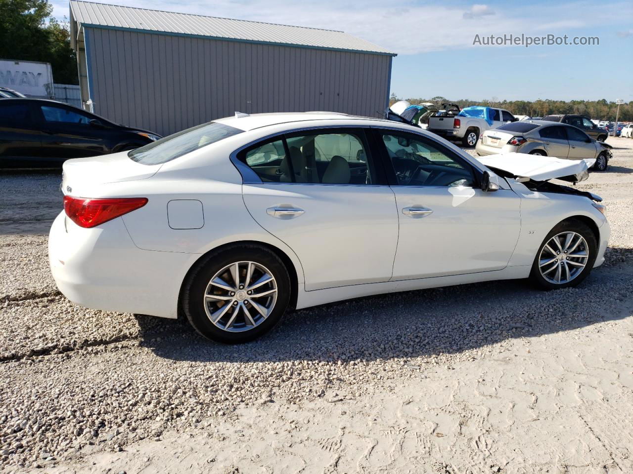 2015 Infiniti Q50 Base White vin: JN1BV7AP6FM330759