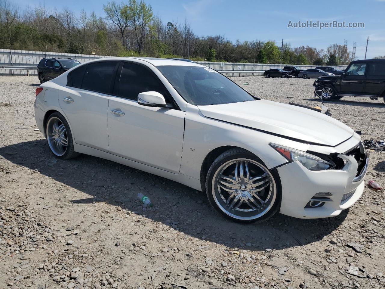 2015 Infiniti Q50 Base White vin: JN1BV7AP6FM335993