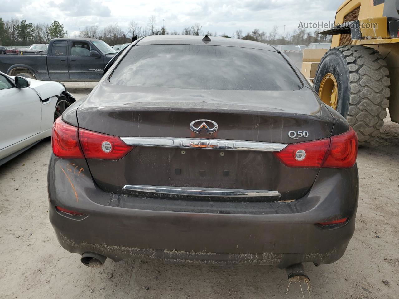 2015 Infiniti Q50 Base Brown vin: JN1BV7AP6FM346878