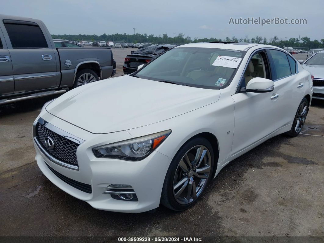 2015 Infiniti Q50 Premium White vin: JN1BV7AP6FM353538