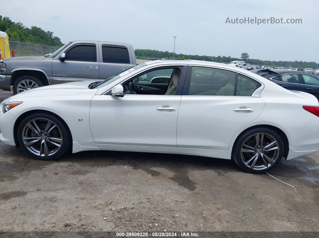 2015 Infiniti Q50 Premium White vin: JN1BV7AP6FM353538