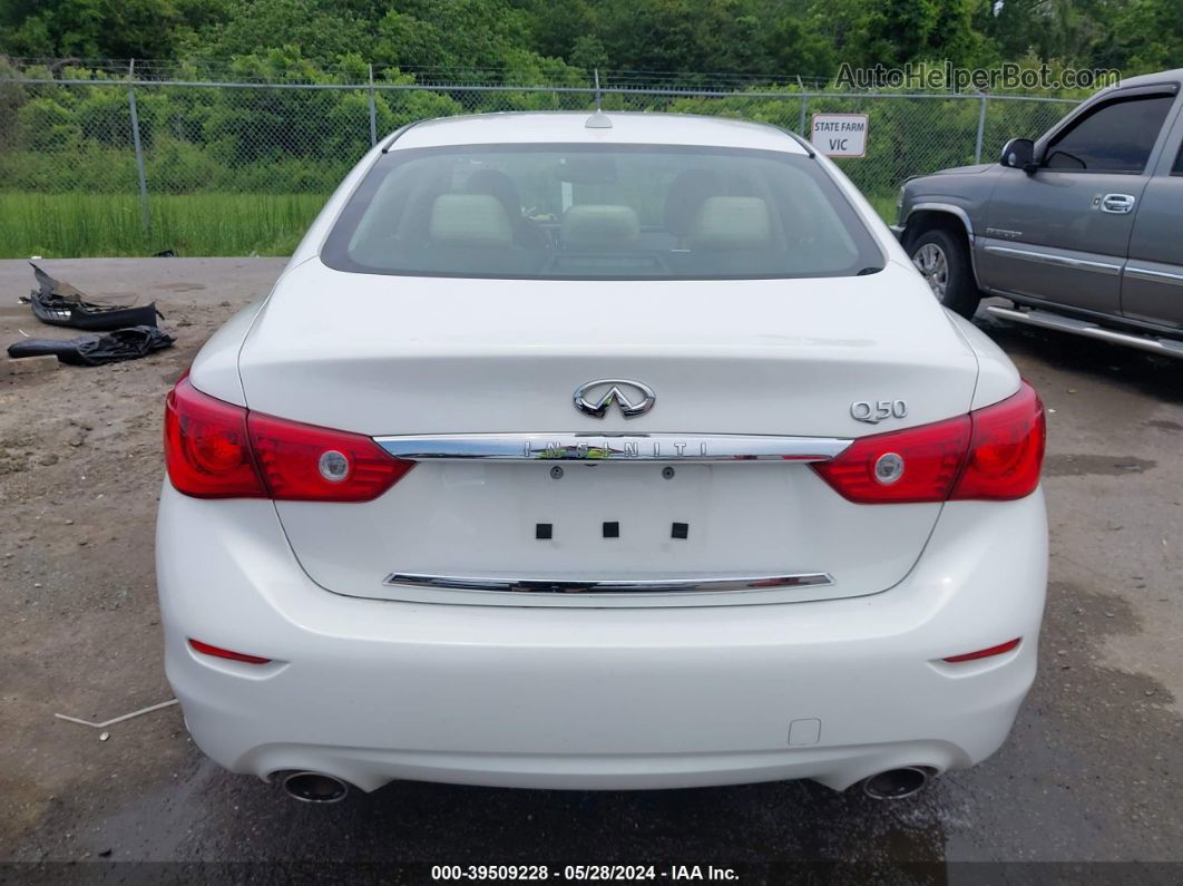 2015 Infiniti Q50 Premium White vin: JN1BV7AP6FM353538