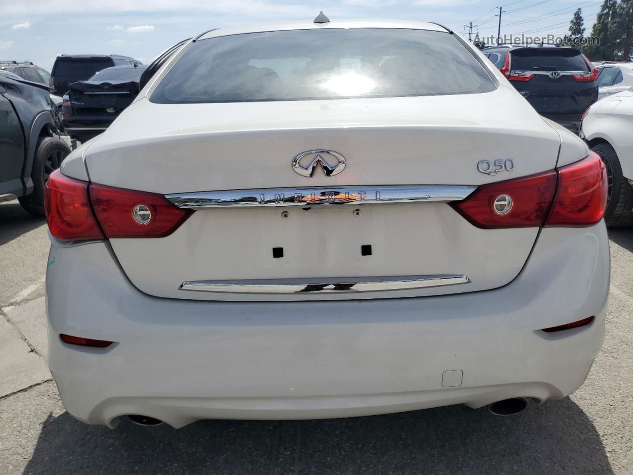 2014 Infiniti Q50 Base Белый vin: JN1BV7AP7EM671344