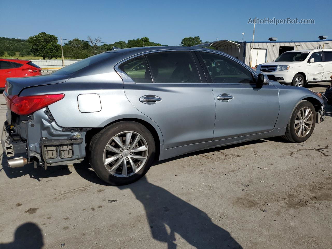 2014 Infiniti Q50 Base Gray vin: JN1BV7AP7EM671702