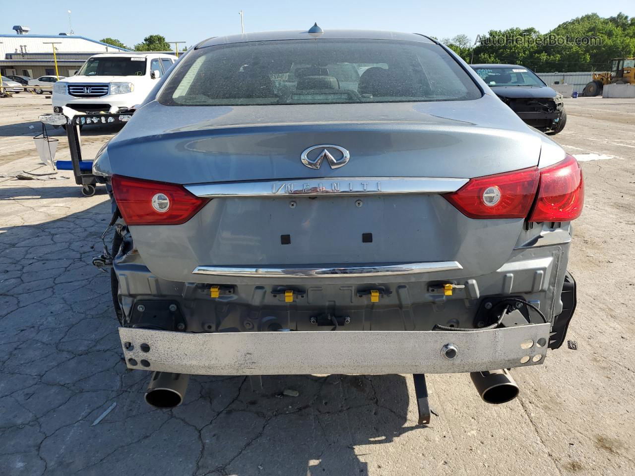 2014 Infiniti Q50 Base Gray vin: JN1BV7AP7EM671702