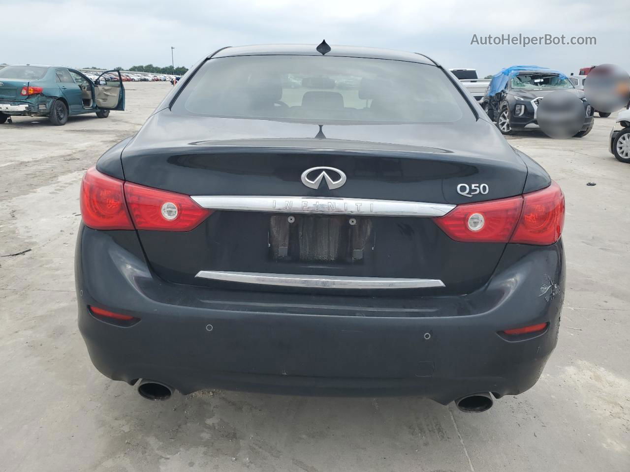 2014 Infiniti Q50 Base Black vin: JN1BV7AP7EM672445