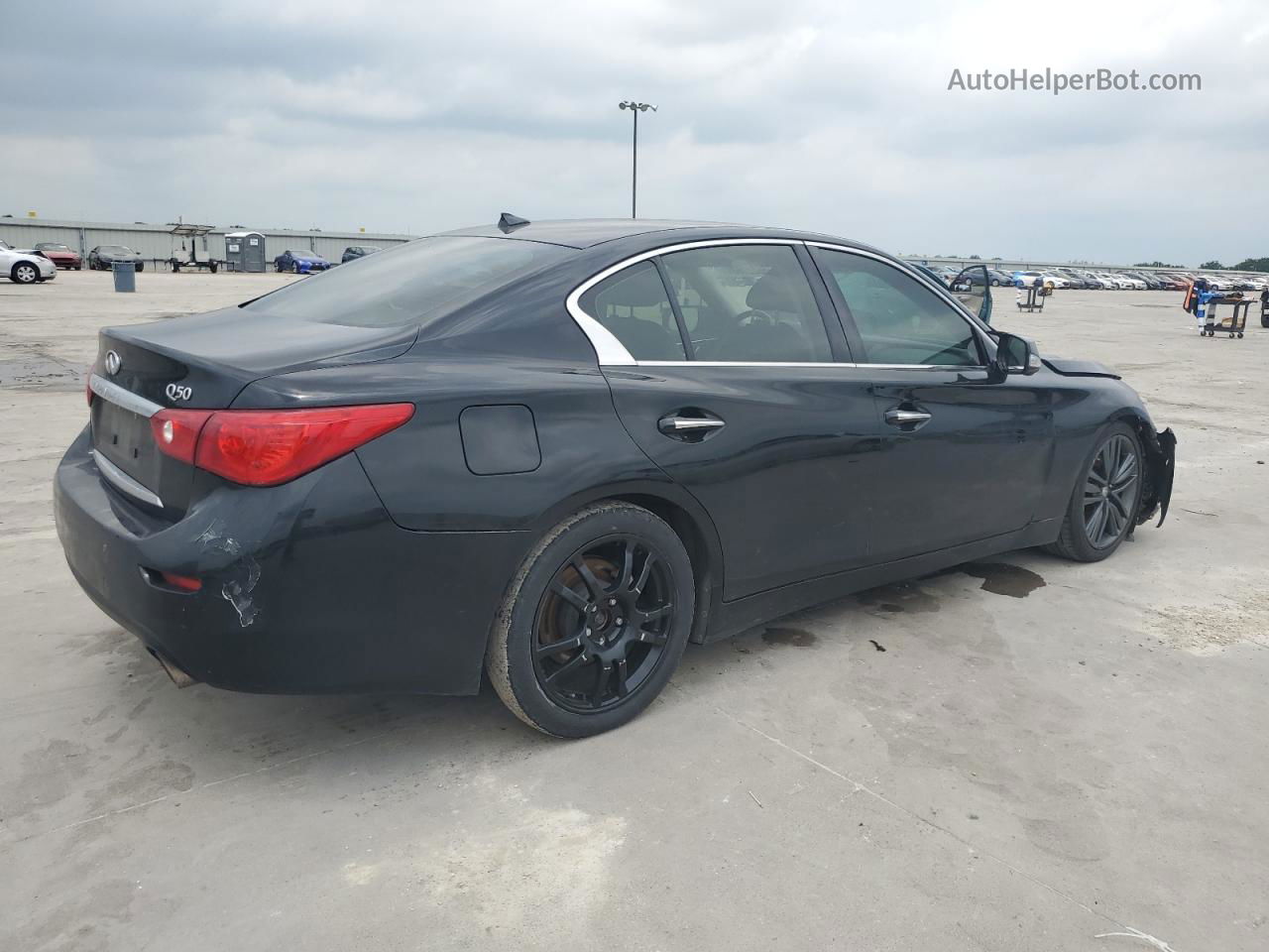 2014 Infiniti Q50 Base Black vin: JN1BV7AP7EM672445