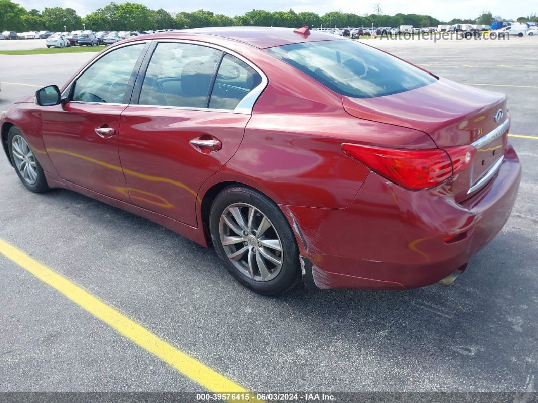 2014 Infiniti Q50 Premium Red vin: JN1BV7AP7EM672574