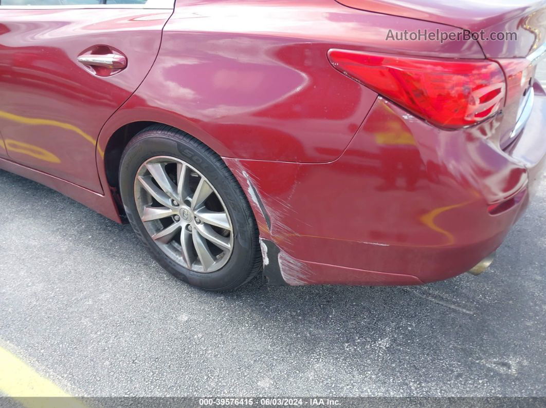 2014 Infiniti Q50 Premium Red vin: JN1BV7AP7EM672574