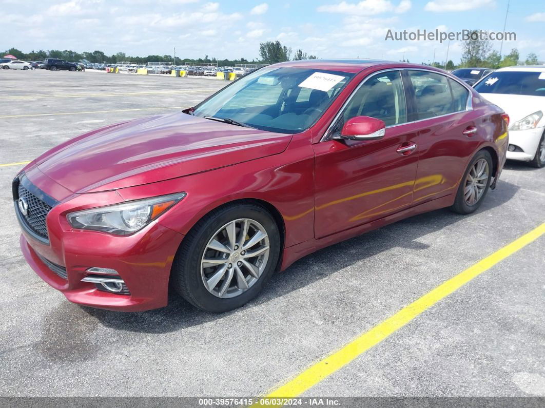 2014 Infiniti Q50 Premium Red vin: JN1BV7AP7EM672574