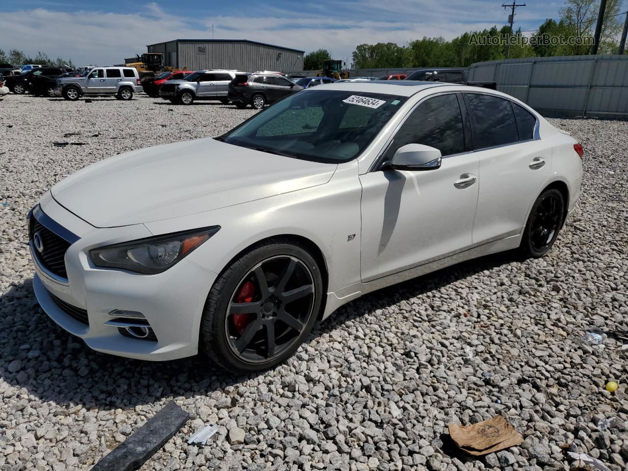 2014 Infiniti Q50 Base White vin: JN1BV7AP7EM673384