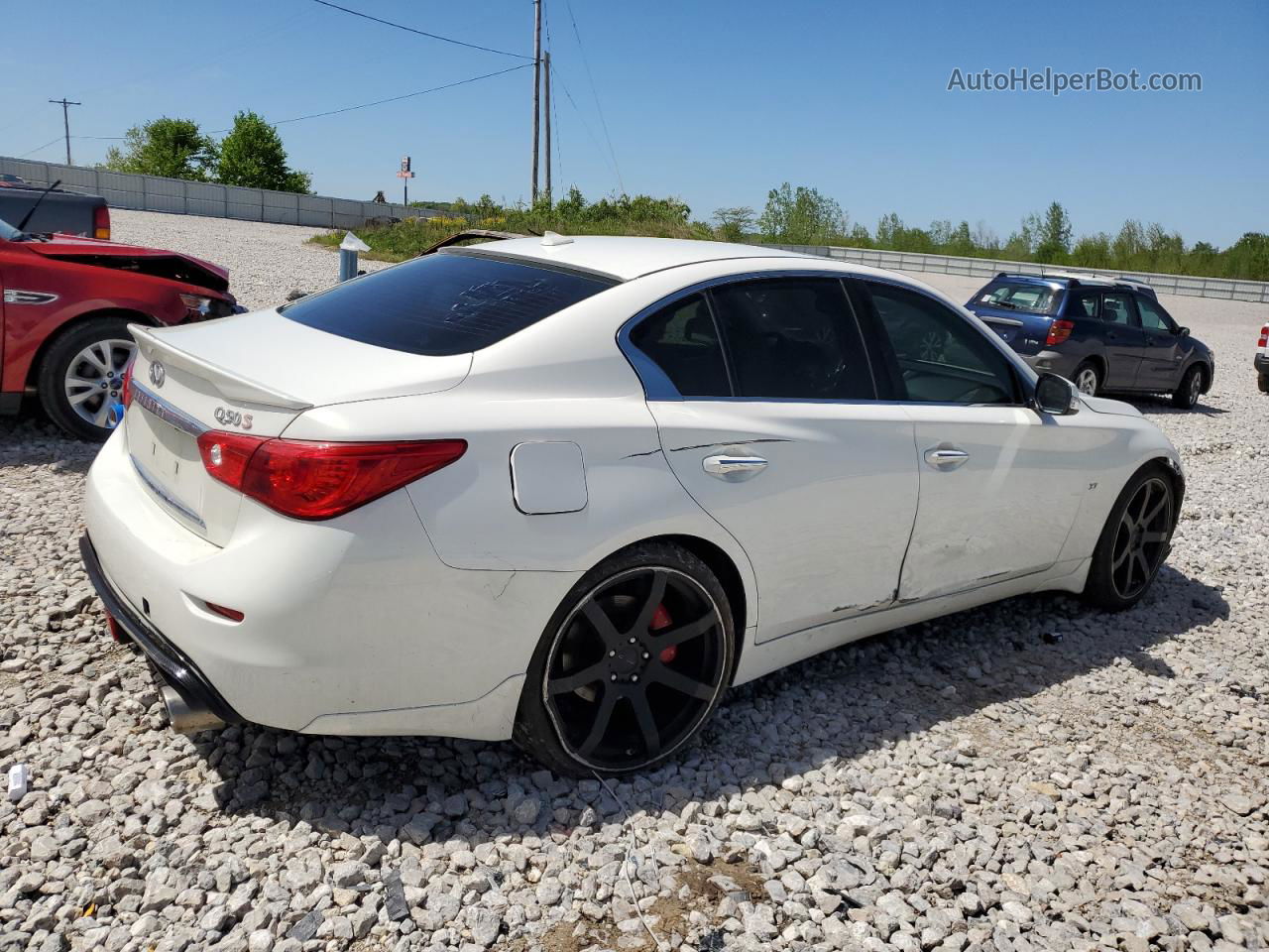 2014 Infiniti Q50 Base White vin: JN1BV7AP7EM673384